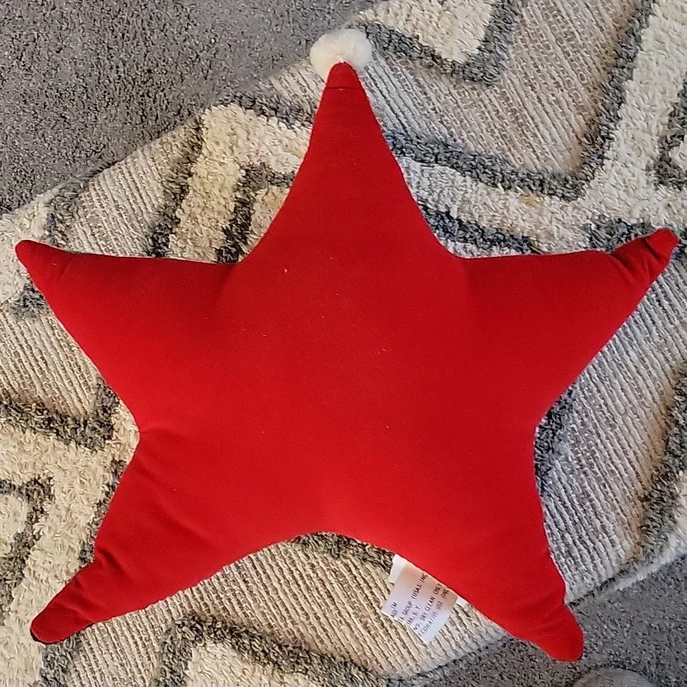 Beautiful Handstitched Christmas Pillow, Santa